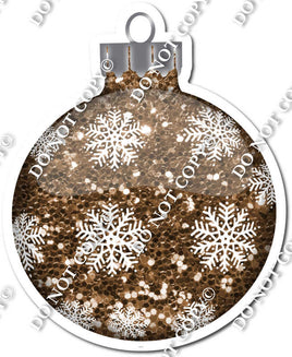Sparkle Chocolate - Snowflakes - Christmas Ornament / Ball w/ Variants