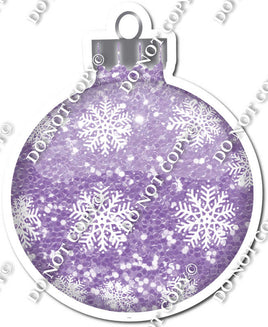 Sparkle Lavender - Snowflakes - Christmas Ornament / Ball w/ Variants