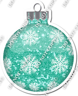 Sparkle Mint - Snowflakes - Christmas Ornament / Ball w/ Variants