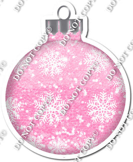 Sparkle Baby Pink - Snowflakes - Christmas Ornament / Ball w/ Variants