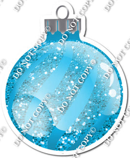 Sparkle Caribbean - Horizontal Swirls - Christmas Ornament / Ball w/ Variants