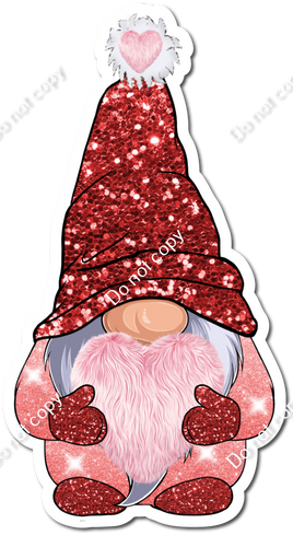Gnome - Holding Furry Pink Heart w/ Variants