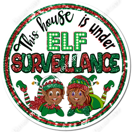 Dark Skin Boy & Girl Elf Surveillance Circle Statement w/ Variants