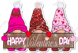 Happy Valentines Day Statement with Gnomes w/ Variants