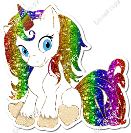 Rainbow Sitting Unicorn w/ Variants