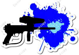 Blue / Baby Blue Splatter - Paintball Gun w/ Variants