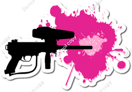 Hot Pink / Baby Pink Splatter - Paintball Gun w/ Variants