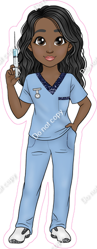 Dark Skin Tone Female Nurse / Doctor w/ Variants