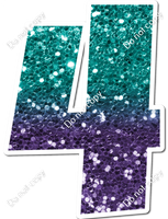 30" Individuals - Teal / Purple Ombre Sparkle