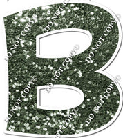23.5" KG Individual Sparkle Sage - Alphabet Pieces