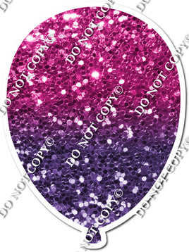 Sparkle - Hot Pink & Purple Ombre Balloon