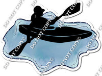 Woman in Kayak Silhouette w/ Variants