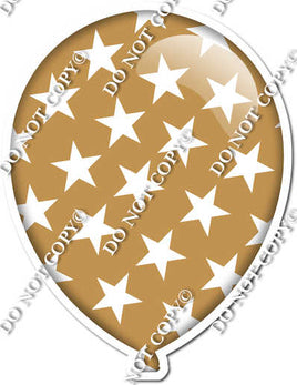 Flat Gold with Star Pattern Balloon