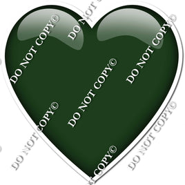 Flat - Hunter Green Heart - Style 1