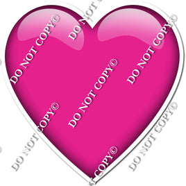 Flat - Hot Pink Heart - Style 1