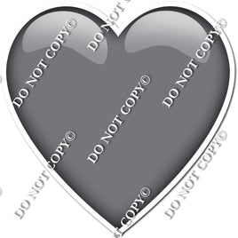 Flat - Grey Heart - Style 1