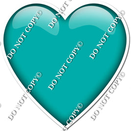 Flat - Teal Heart - Style 1
