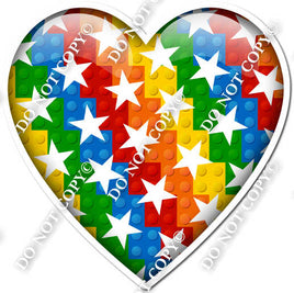 Building Blocks with Star Pattern Heart