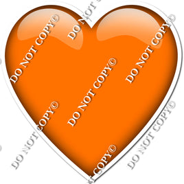 Flat - Orange Heart - Style 1