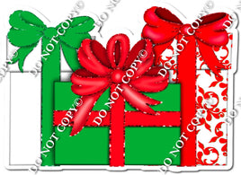 Red & Green - Group of Christmas Presents