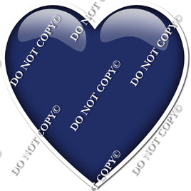 Flat - Navy Blue Heart - Style 1