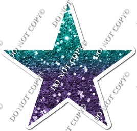 Sparkle - Teal & Purple Ombre Star