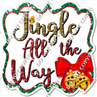 Jingle All the Way Statement Tan Background