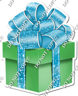 Sparkle - Lime Box with Caribbean Ribbon Present - Style 2