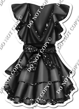 Black Dress with Black Bow w/ Variant