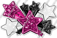 XL Star Bundle - Hot Pink, Black, White