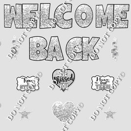 14 pc Light Silver Swift Welcome Back Theme0580