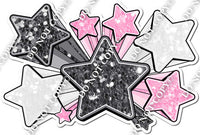 XL Star Bundle - Silver, White, Baby Pink