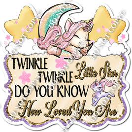 Twinkle Twinkle Little Star with Unicorn Statement