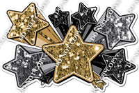 XL Star Bundle - Gold, Silver, Black