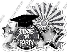 Silver Time To Party Statement with Fan w/ Variant