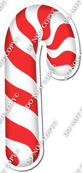 Flat Red & White Candy Cane w/ Variants