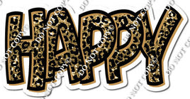 Gold Leopard Happy Statements w/ Variant