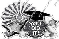 Silver You Did It Statement with Fan w/ Variant