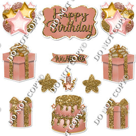 12 pc Quick Sets #2 - Rose Gold & Gold Flair-hbd0342