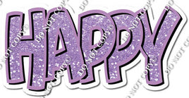 Lavender Sparkle Happy Statements w/ Variant