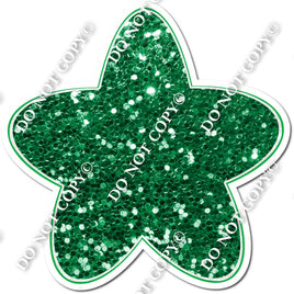 Rounded Sparkle Green Star