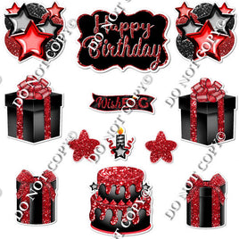 12 pc Quick Sets #2 - Red & Black Flair-hbd0349
