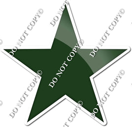 Flat - Hunter Green Star - Style 1