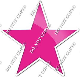 Flat - Hot Pink Star - Style 1