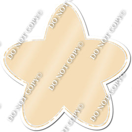 Rounded Flat Champagne Star
