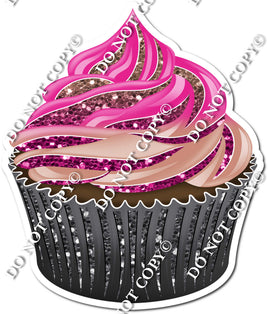 Chocolate Cupcake - Hot Pink & Rose Gold Ombre w/ Variants