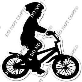 Boy or Girl on a Bike Silhouette w/ Variants