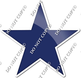 Flat - Navy Blue Star - Style 1