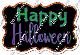 Black Happy Halloween Statement w/ Variants