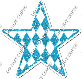 Sparkle Caribbean Checkered Star